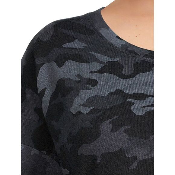 Women’s French Terry Comfy Camo Sweatshirt Top 2-Pack Size 0X (14W) - Picture 6 of 10